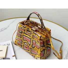 Fendi Fashion Python Leather Crossbody Handbag For Women Yellow