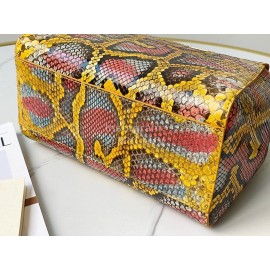 Fendi Fashion Python Leather Crossbody Handbag For Women Yellow