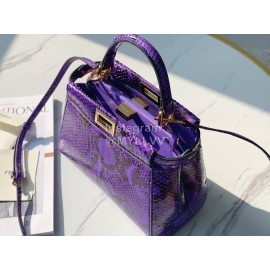 Fendi Exquisite Snake Pattern Messenger Bag For Women Purple
