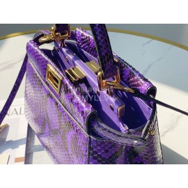 Fendi Exquisite Snake Pattern Messenger Bag For Women Purple