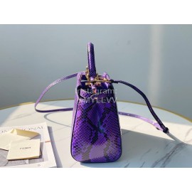 Fendi Exquisite Snake Pattern Messenger Bag For Women Purple