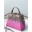 Fendi Exquisite Color Matching Snake Pattern Satchel Handbag For Women Rose Red