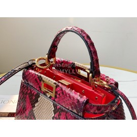 Fendi Exquisite Snake Pattern Messenger Bag For Women Purplish Red