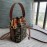 Fendi Fashion Embroidery Small Bucket Bag Coffee