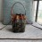 Fendi Fashion Embroidery Small Bucket Bag Coffee