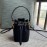 Fendi Fashion Embroidery Small Bucket Bag Black