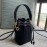 Fendi Fashion Embroidery Small Bucket Bag Black