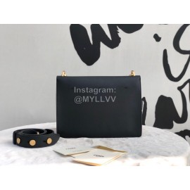 Fendi Calfskin Chain Flip Bag For Women Tibetan Green