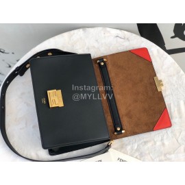 Fendi Calfskin Chain Flip Bag For Women Tibetan Green