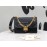 Fendi Calfskin Chain Flip Bag For Women Black