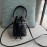 Fendi Embossed Printed Leather Bucket Bag Black