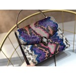 Fendi Fashion Python Leather Handbag Messenger Bag Purple
