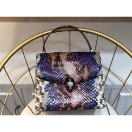 Fendi Fashion Python Leather Handbag Messenger Bag Purple