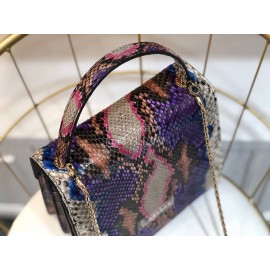 Fendi Fashion Python Leather Handbag Messenger Bag Purple