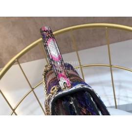 Fendi Fashion Python Leather Handbag Messenger Bag Purple