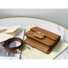 Fendi Brown Cowhide Flip Messenger Bag For Women