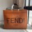 Fendi Brown Leather Large Shopping Bag
