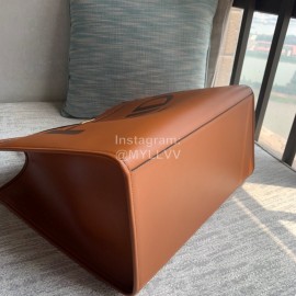 Fendi Brown Leather Large Shopping Bag