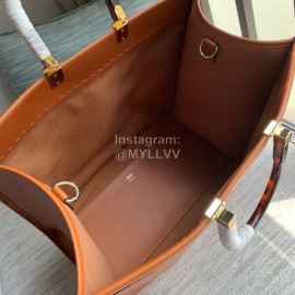 Fendi Brown Leather Large Shopping Bag