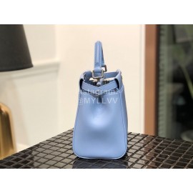 Fendi Fashion Blue Sheepskin Leather Handbag For Women