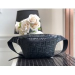 Fendi Black Embossed Print Chest Bag Waist Bag
