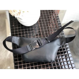 Fendi Black Embossed Print Chest Bag Waist Bag