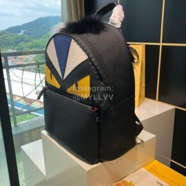 Fendi Lychee Fashion Backpack White