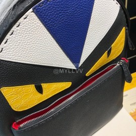 Fendi Lychee Fashion Backpack White