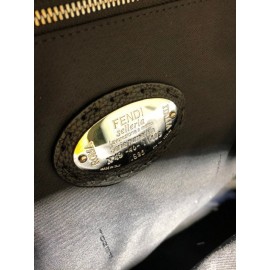 Fendi Lychee Fashion Backpack White