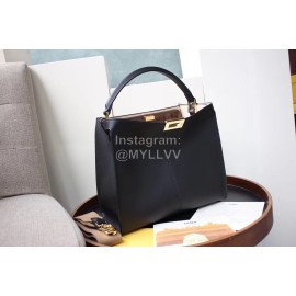 Fendi Black Leather Medium Handbag