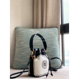 Fendi Fashion Black White Small Drawstring Bucket Bag