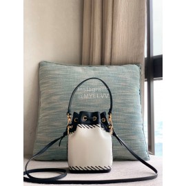 Fendi Fashion Black White Small Drawstring Bucket Bag