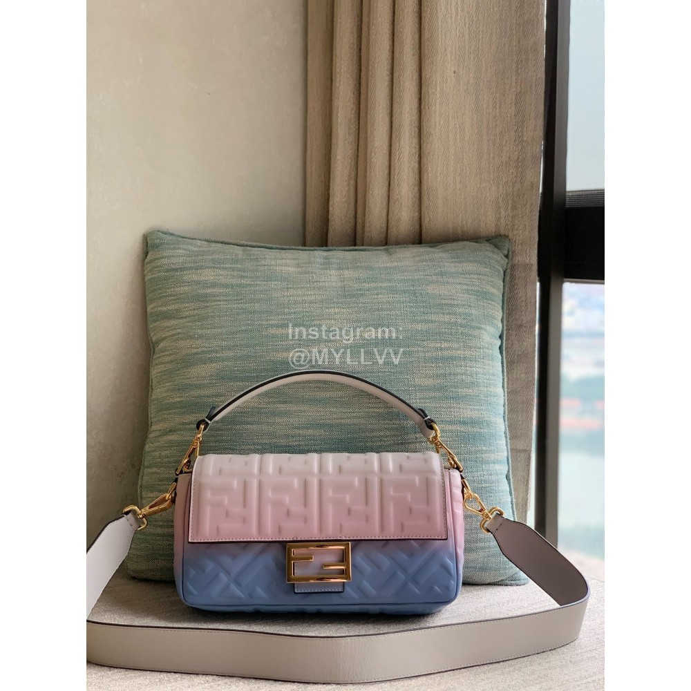 Fendi Fashion Gradient Soft Sheepskin Underarm Bag