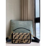 Fendi Fashion Canvas Woven Handbag Messenger Bag