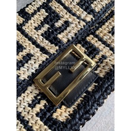 Fendi Fashion Canvas Woven Handbag Messenger Bag