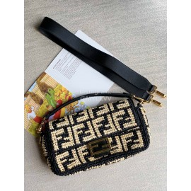 Fendi Fashion Canvas Woven Handbag Messenger Bag