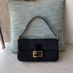 Fendi Black Retro Shoulder Bag Underarm Bag