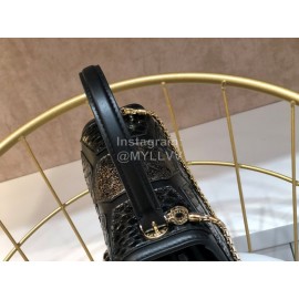 Fendi Black Snake Leather Shoulder Bag