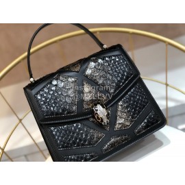 Fendi Black Snake Leather Shoulder Bag
