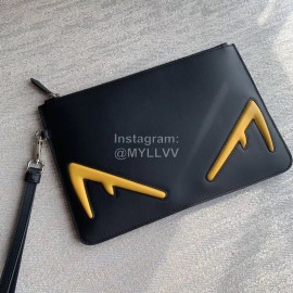 Fendi Simple Calfskin Black Handbag