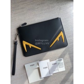 Fendi Simple Calfskin Black Handbag