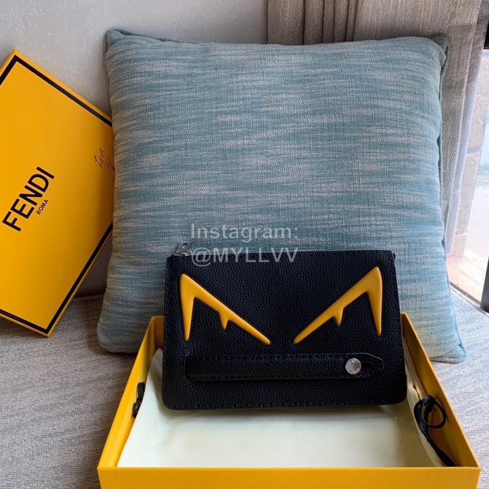 Fendi Roman Leather Fashion Handbag Yellow