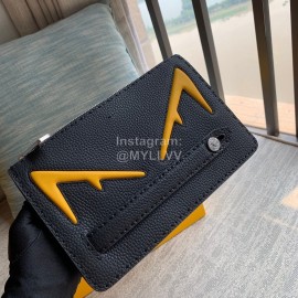 Fendi Roman Leather Fashion Handbag Yellow