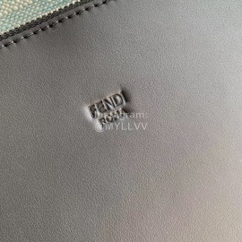 Fendi Roman Leather One Shoulder Messenger Bag Yellow