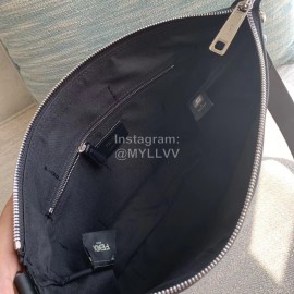 Fendi Roman Leather One Shoulder Messenger Bag Yellow