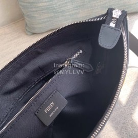 Fendi Roman Leather One Shoulder Messenger Bag Yellow