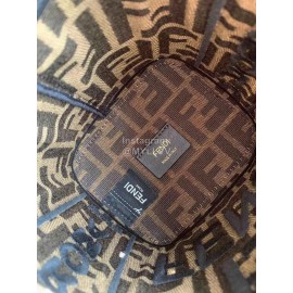 Fendi Embroidery Letter Drawstring Portable Bucket Bag