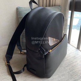 Fendi New Black Nylon Leather Backpack 