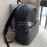 Fendi New Black Nylon Leather Backpack 