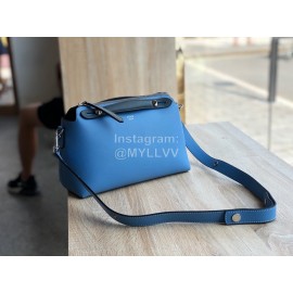 Fendi Blue Simple Calf Leather Bag